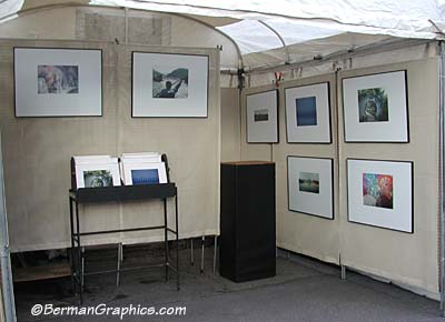 Larry Berman's art show booth