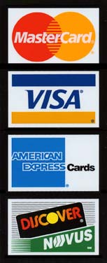 Vertical Credit Card Sign
